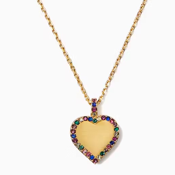 Kate Spade Take Heart multicolor Pendant necklace. - Picture 1 of 6